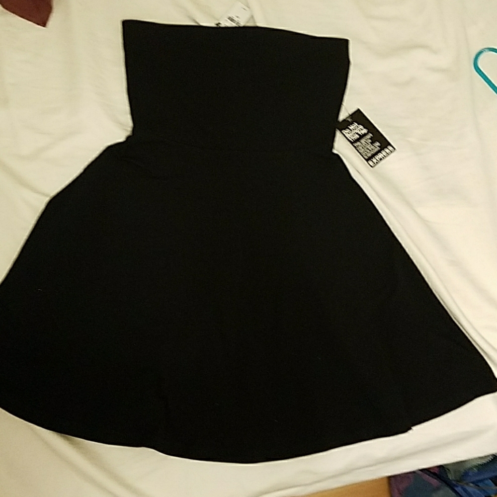 Black Express, strapless, flare, dress, NWT